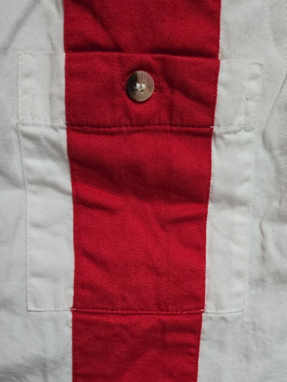 Scully Woman's Red White Blue Flag-Print Sleeveless Button Shirt - Picture 5 of 5